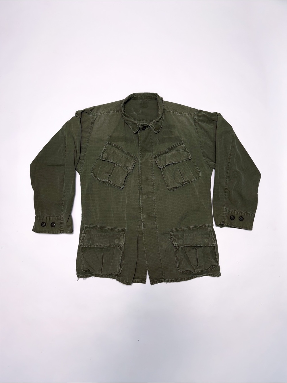 1969 US Army Vietnam OG-107 Ripstop Jungle Fatigue Jacket XL